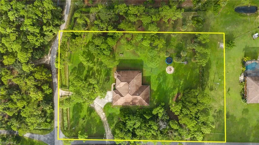 Birds eye view of property