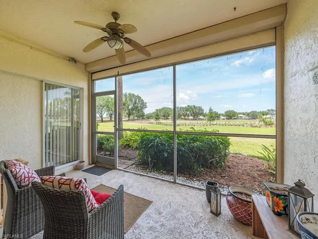 Beautiful first floor lanai overlooking the stunning Vineyards golf course