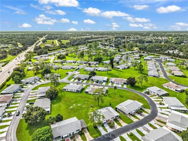 Residential neighborhood with established landscaping and paved roadways