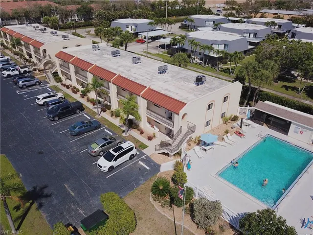 Bird's eye view of a pool