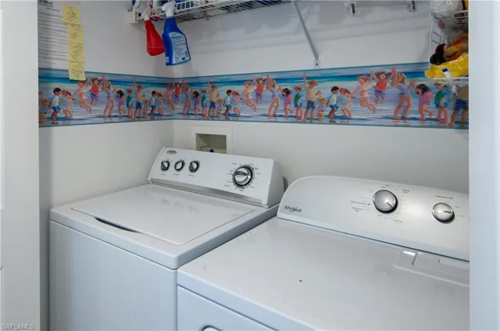 Laundry area with washing machine and dryer