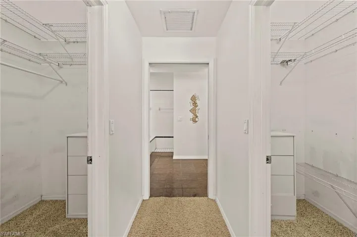 His & Hers Walk-In Closets