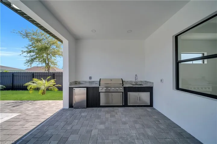 View of patio / terrace featuring a sink