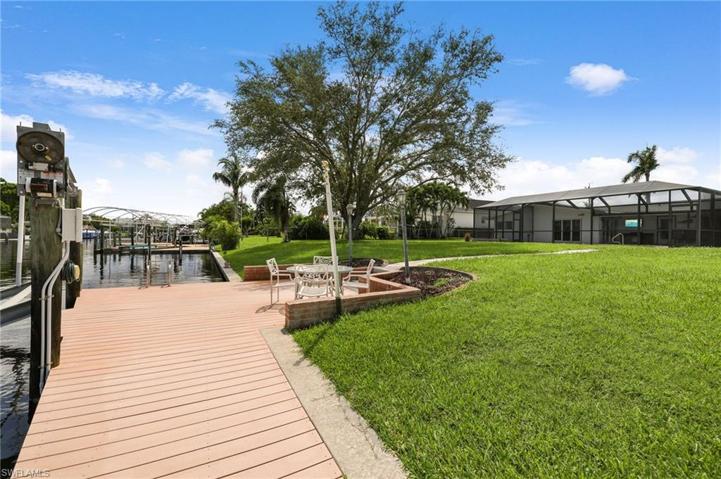 Who gets a dock with a yard and space to entertain?