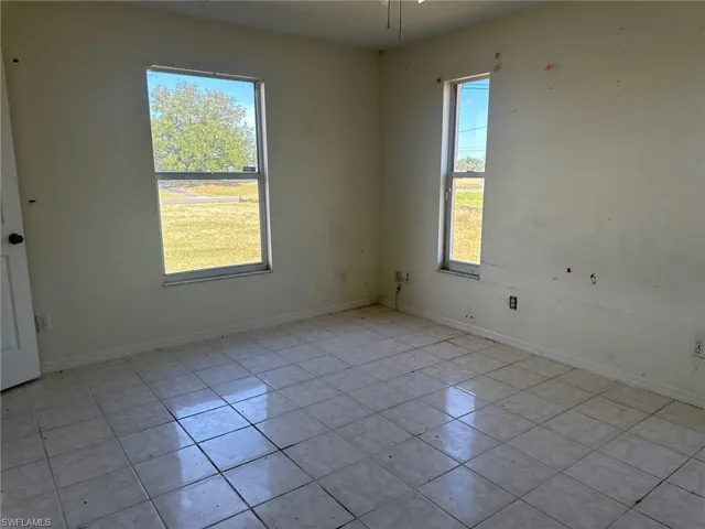 View of tiled empty room