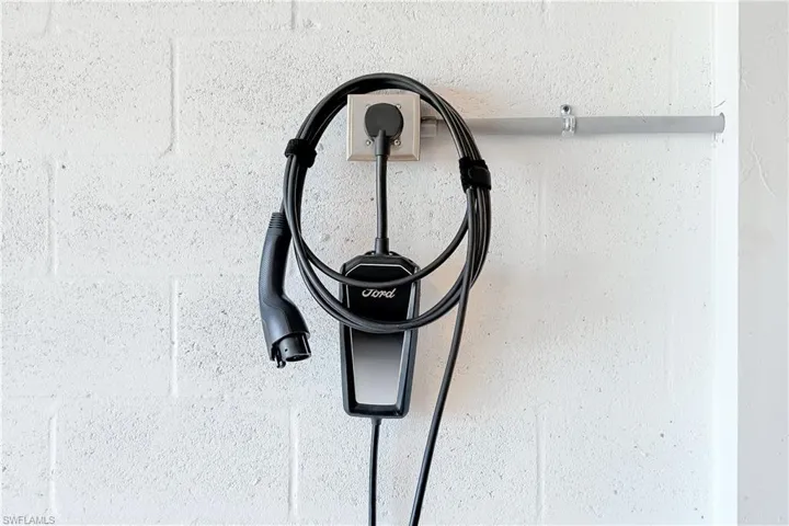 Electric Car Charger In The Garage
