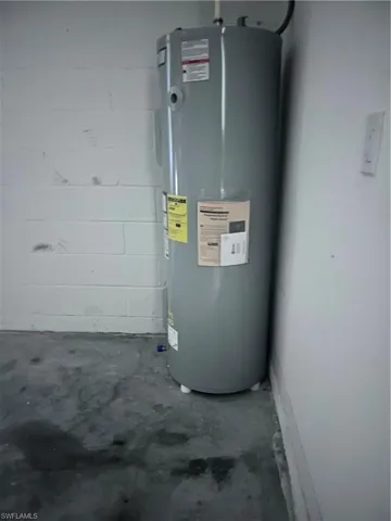 Utility room with water heater