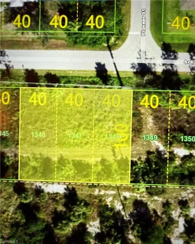Aerial map of property and surrounding area