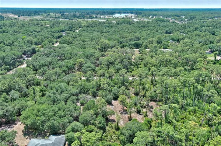 View of property location with a heavily wooded area