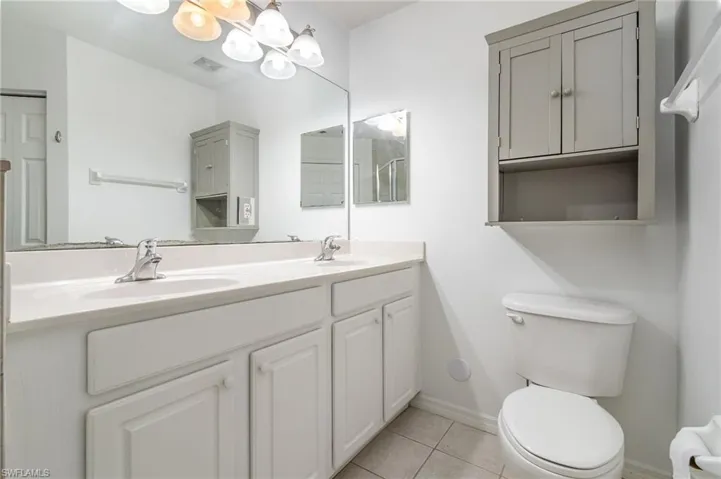 Full bath with double sink