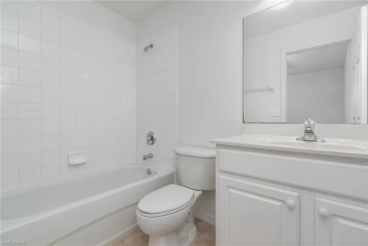 Full bathroom  bathing tub / shower combination