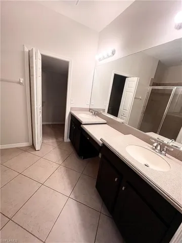 Double Sinks in Primary Bath with Makeup Vanity