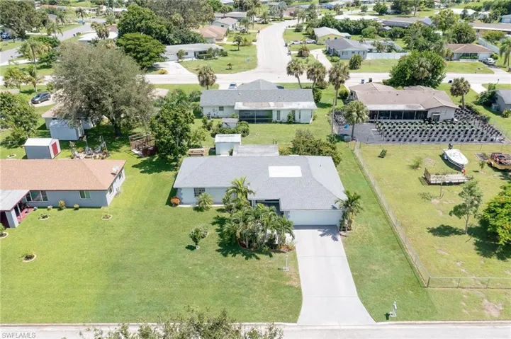 Birds eye view of property