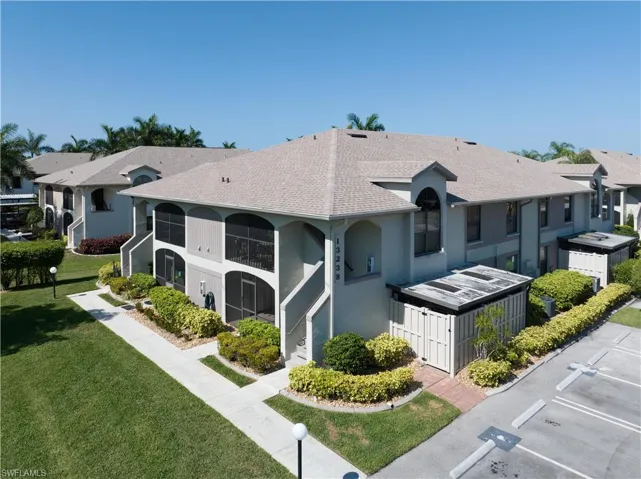 View of front of property with a front yard