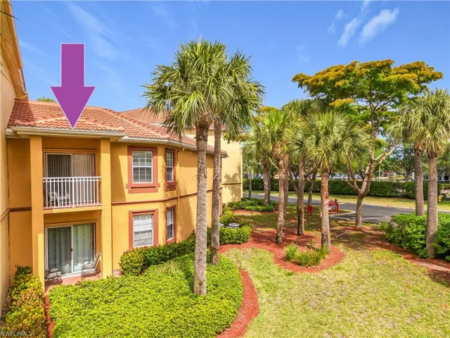 Private balcony from this second floor one bedroom one bathroom unit.