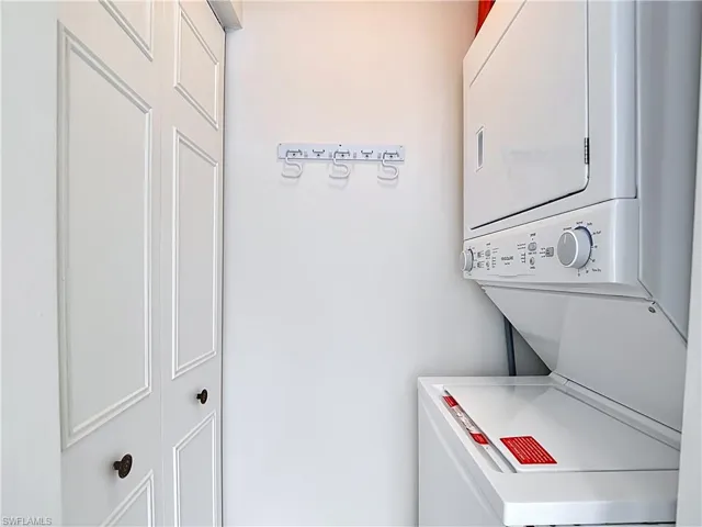 Washer, dryer in residence with extra storage