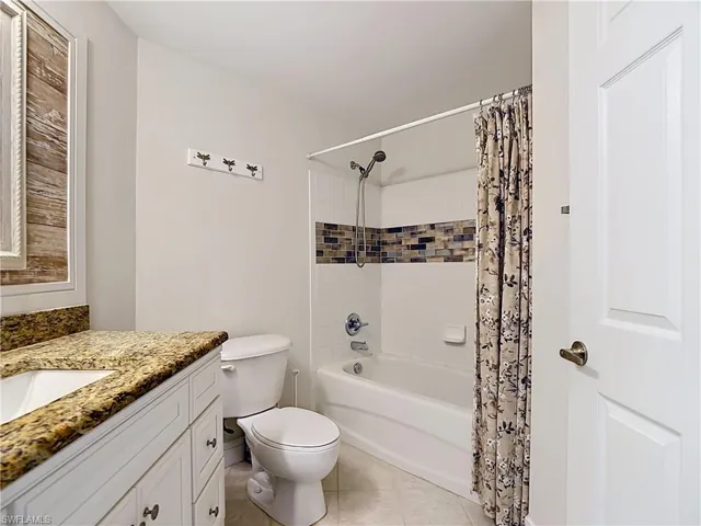 Updated granite, vanity, and decor