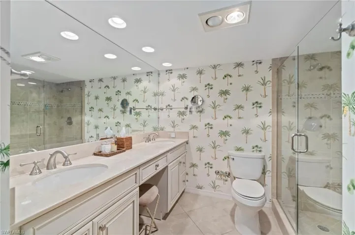 Primary Bathroom with with dual vanities.