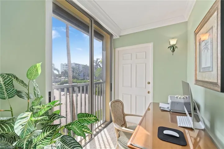 The primary suite includes a clever office/flex space nook.