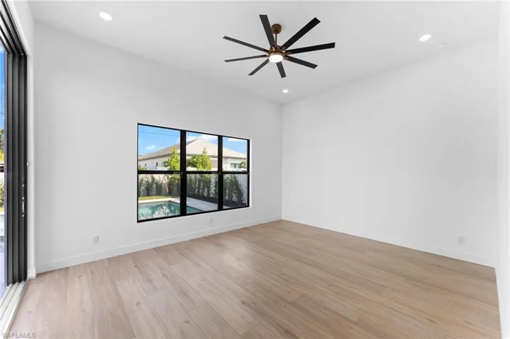 1st Floor Primary Bedroom with Pool and Spa Views