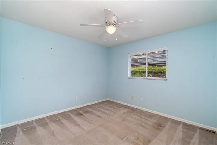 Carpet and ceiling fan