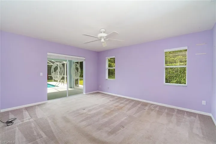 Carpet with sliders to the lanai