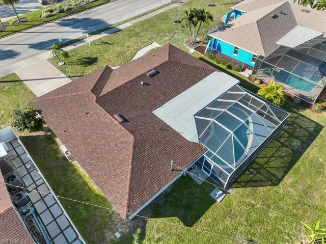 View from above of property
