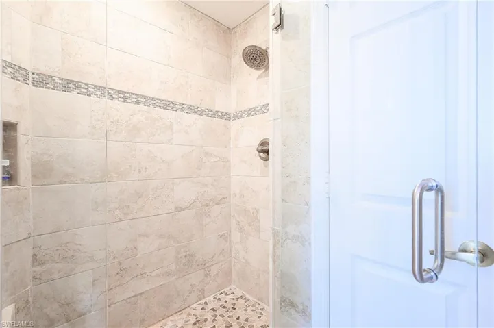 Updated Master Shower with gorgeous tile