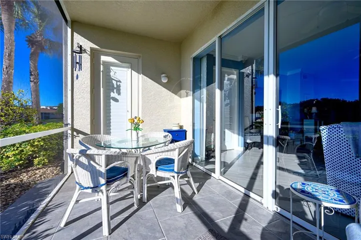 Spacious screened in lanai with South exposure