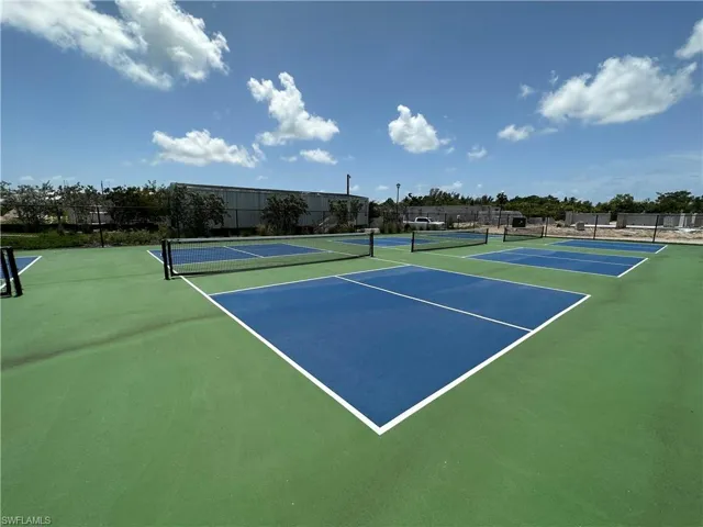 View of tennis court