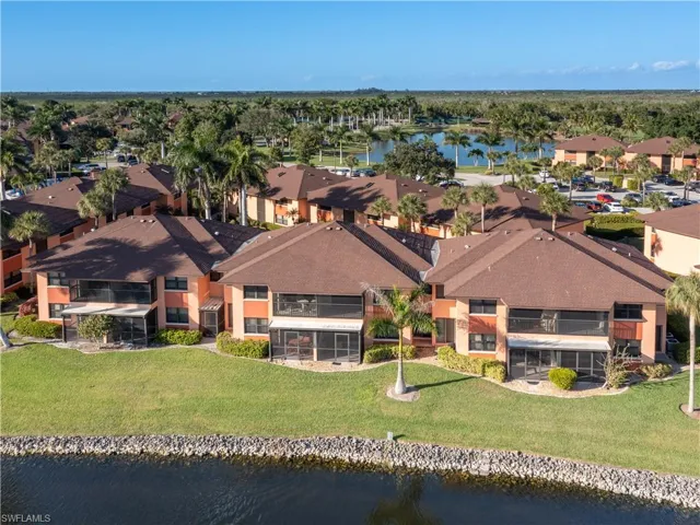 Aerial view of the building and it's surroundings.