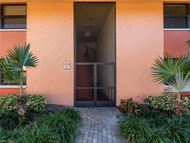View of the entrance to the stairs leading up to the property.