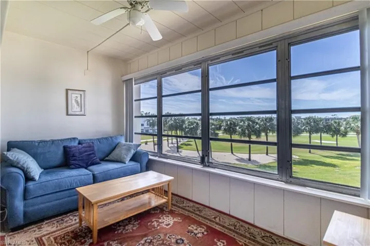 Lanai with screens in windows