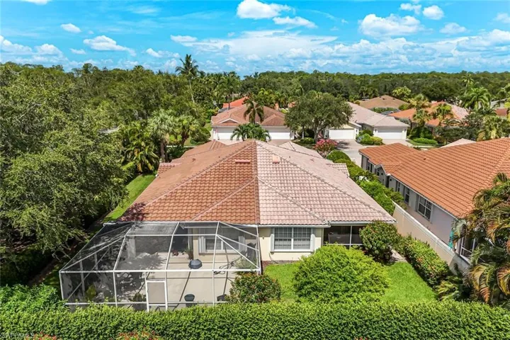 Aerial perspective of suburban area