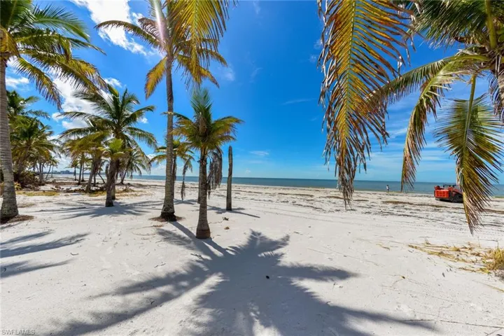 Property view of water featuring a beach view