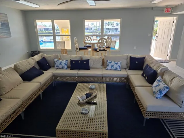 Living room featuring a wealth of natural light