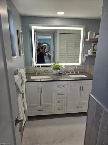 Bathroom featuring vanity