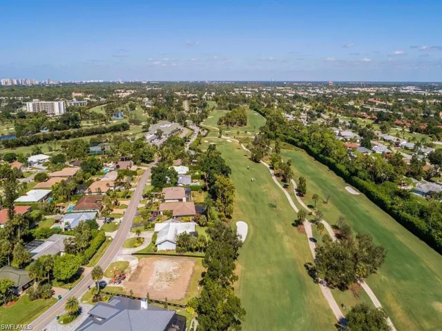 Aerial view of neighborhood