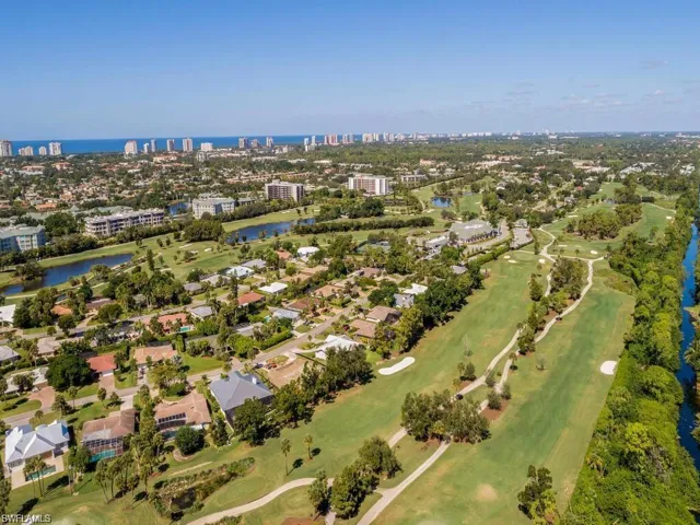 Aerial view of neighborhood