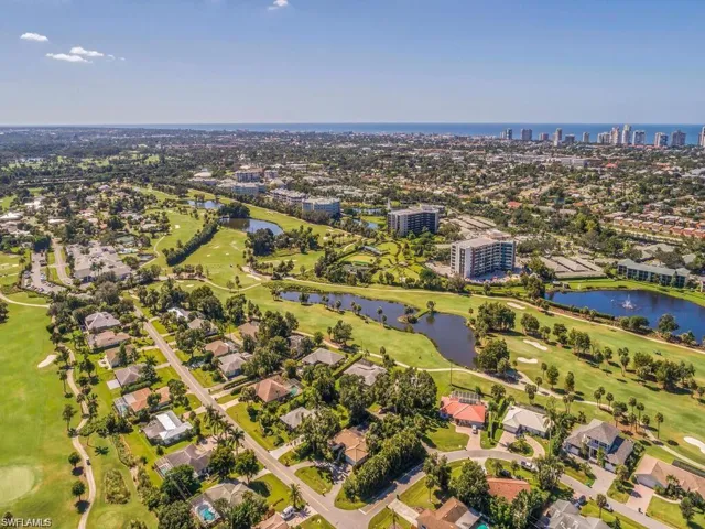 Aerial view of neighborhood