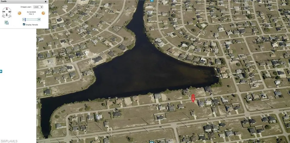 Aerial map of property and surrounding area