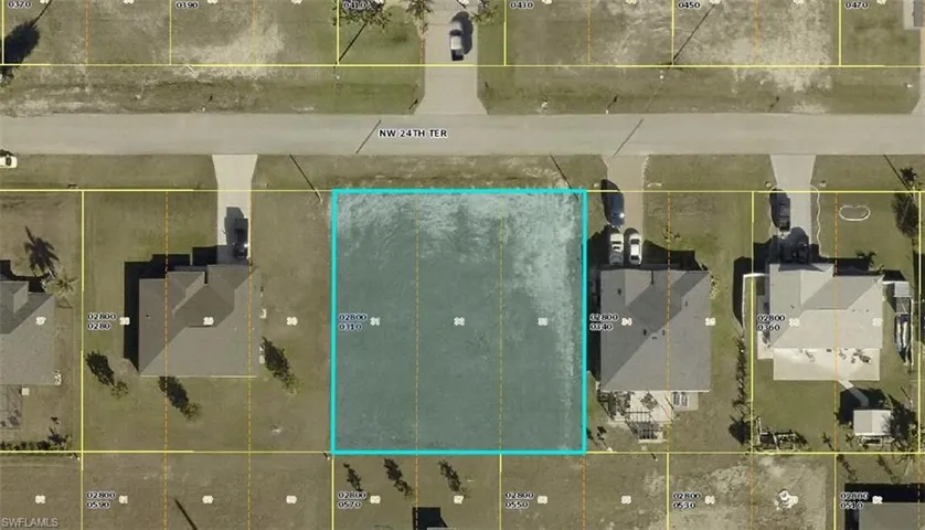 Aerial view of property's location