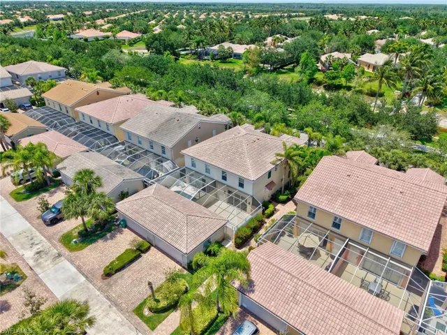 Aerial view of residential area