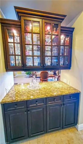 Bar with a dry bar