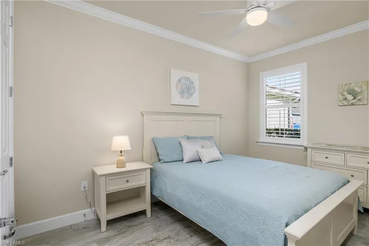 2nd bedroom. Crown molding, walk-in closet