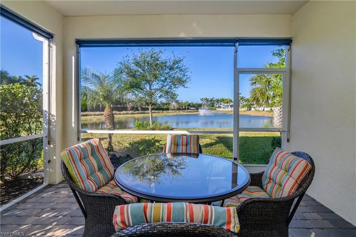 Lanai with a water view