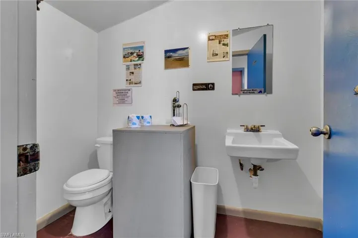 Bathroom with toilet and a sink