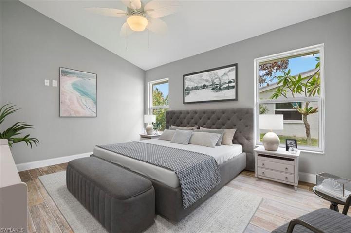 Virtual decorated bedroom