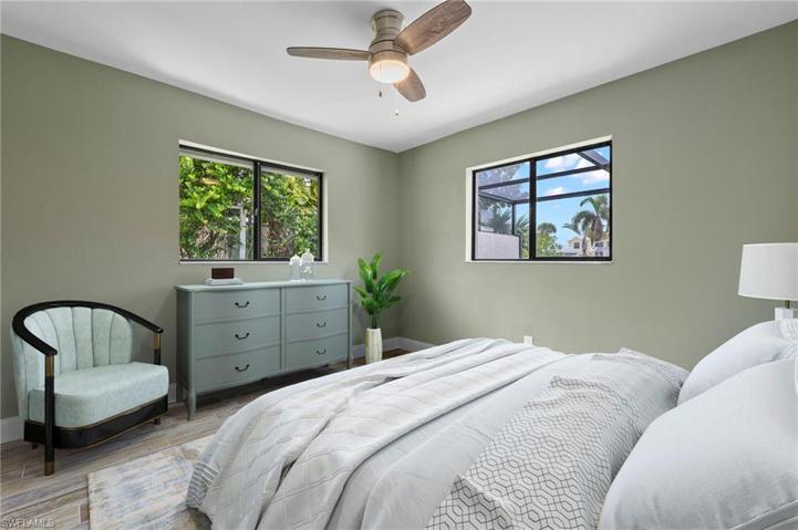Virtual decorated bedroom