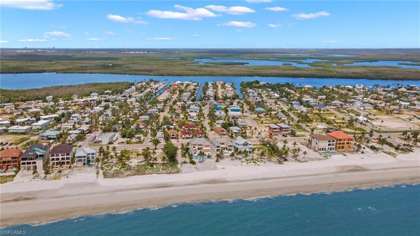 Beach front looking back to the house